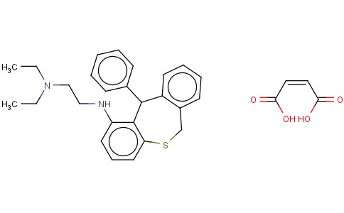 11-(2-DIETHYLAMINOETHYLAMINO)-11-PHENYL-6,11-DIHYDRODIBENZO(B,E)THIEPI N MALEATE